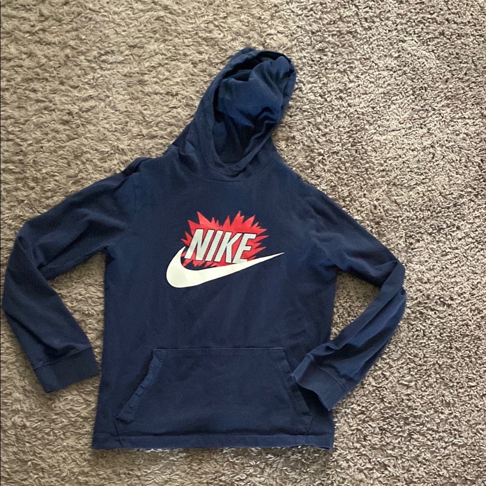 Nike Navy Blue lightweight Kids Hoodie